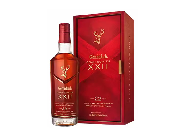 哈尔滨回收格兰菲迪22年璀璨珍藏版威士忌700ml礼盒装Glenfiddich XXII苏格兰威士忌